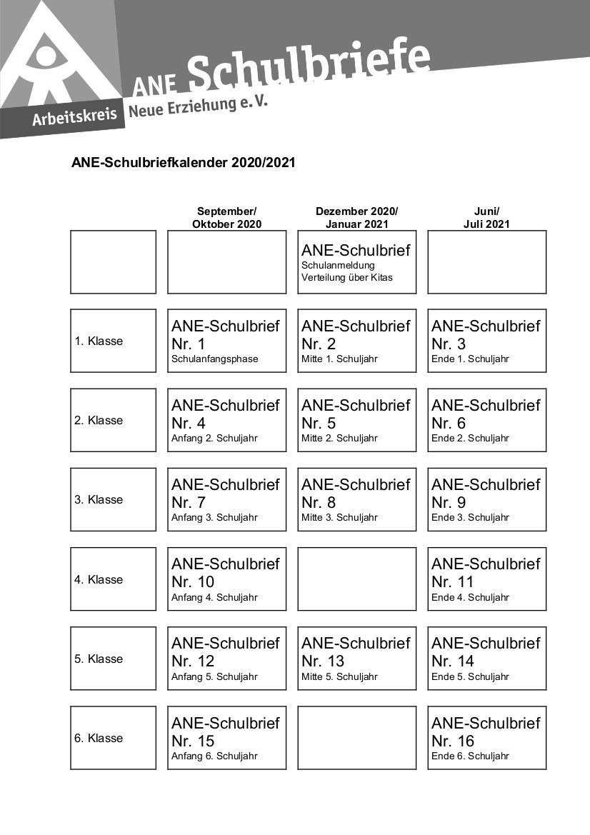 Schulbriefkalender